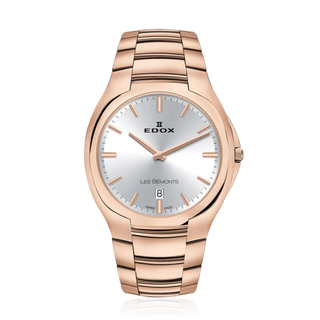 Men's Swiss Special Edition-Edox Les Bèmonts Men's Rose Gold Silver Watch 56003-37R-AIR Men's Swiss Special Edition-Edox Les Bèmonts Men's Rose Gold Silver Watch 56003-37R-AIR