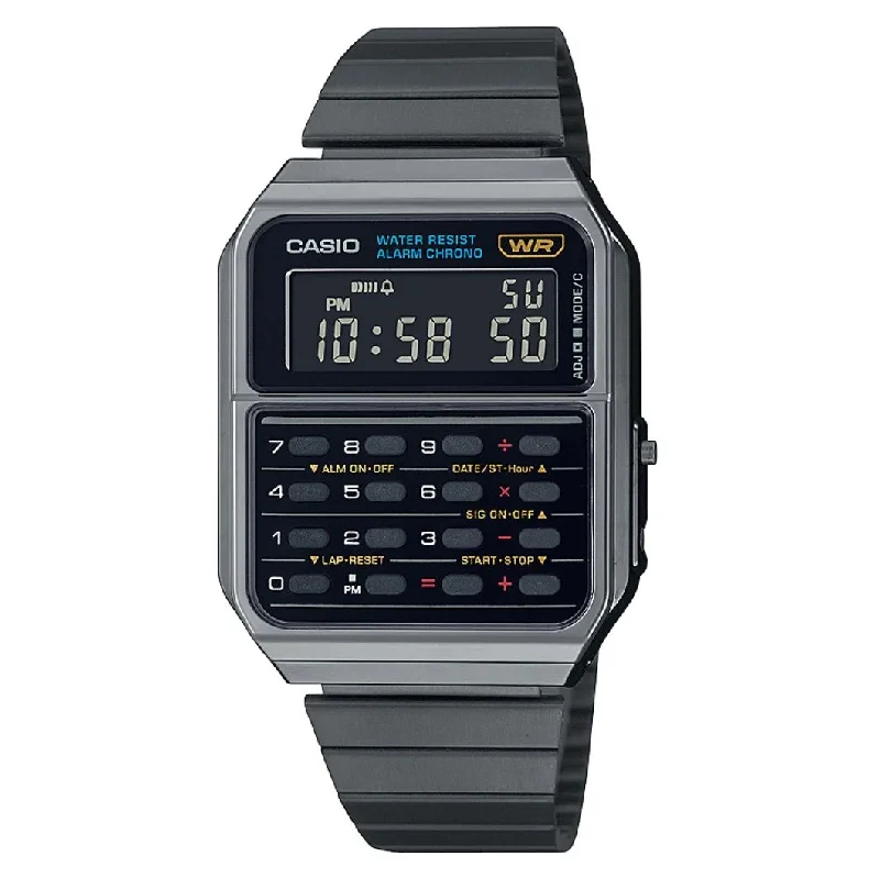Unisex Night Out Style Watches-Casio Watch Vintage Data Bank Calculator Black CA-500WEGG-1BDF Unisex Night Out Style Watches-Casio Watch Vintage Data Bank Calculator Black CA-500WEGG-1BDF