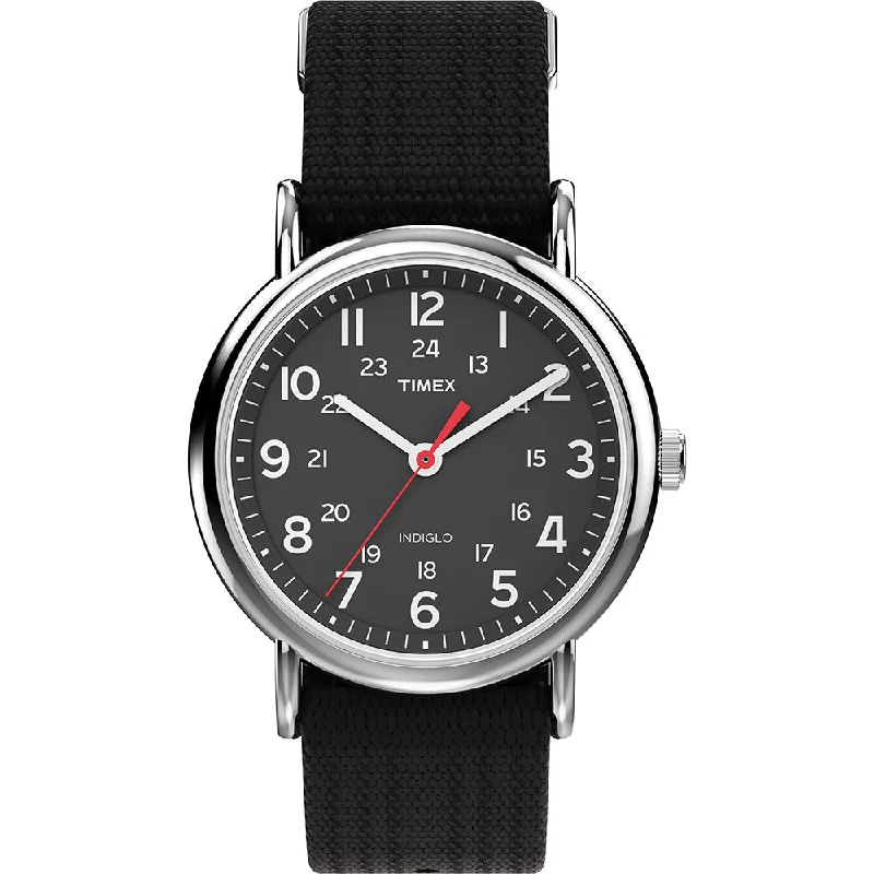 Men's Asian Made Style Men's Watches-Timex Weekender Classic Unisex Black Watch T2N647 Men's Asian Made Style Men's Watches-Timex Weekender Classic Unisex Black Watch T2N647