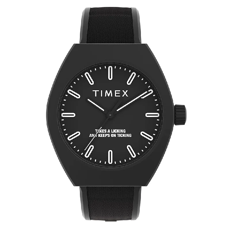 Unisex Smart Style Watches-Timex Trend Unisex Black Watch TW2W42100