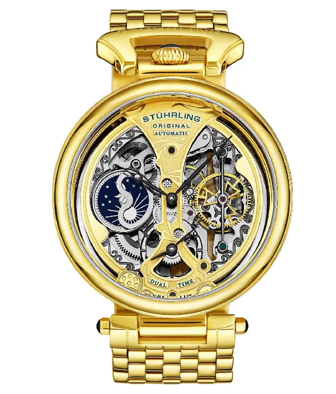 Gold Dial / Gold Case / Gold Stainless Steel Bracelet Gold Layered Deployant Buckle