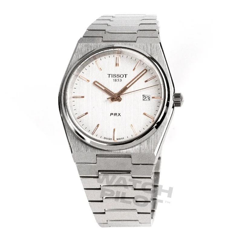 Men's Hybrid Dress Watches-Tissot Prx Men's Silver Watch T1374101103100