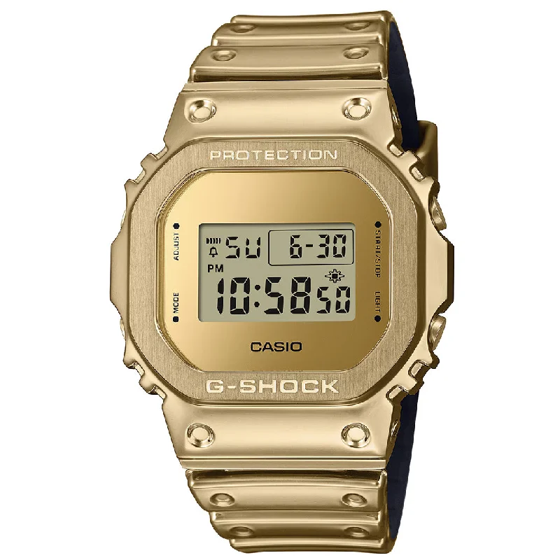 Men's Modern Style Men's Sports Watches-Orologio G-Shock digitale in resina e acciaio dorato GM-5600YMG-9ER
