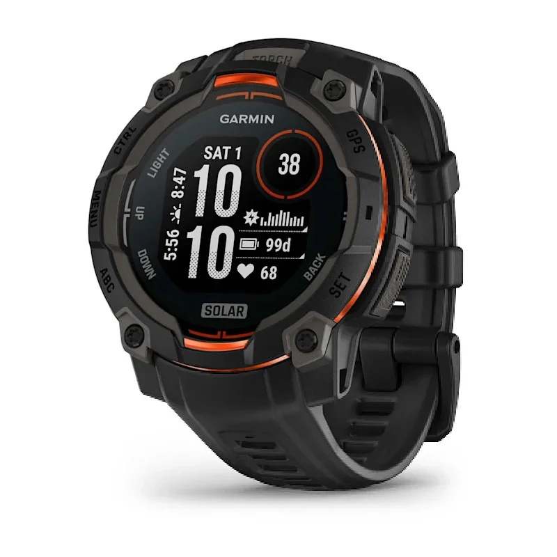 Men's Retro Style Men's Sports Watches-Orologio Garmin Instinct 3 solar 45mm nero 010-02934-00