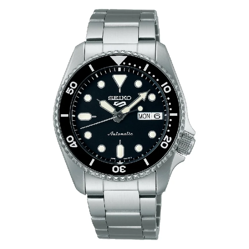 Women's Engagement Design Mechanical Watches-Orologio Seiko 5 sports SRPK29K1 misura media 38mm nero
