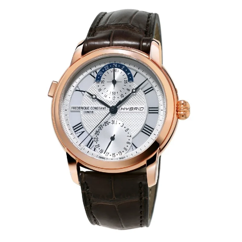 Men's Date Night Design Men's Watches-Frederique Constant Watch Men's Classic Hybrid Rose Gold FC-750MC4H4 Men's Date Night Design Men's Watches-Frederique Constant Watch Men's Classic Hybrid Rose Gold FC-750MC4H4