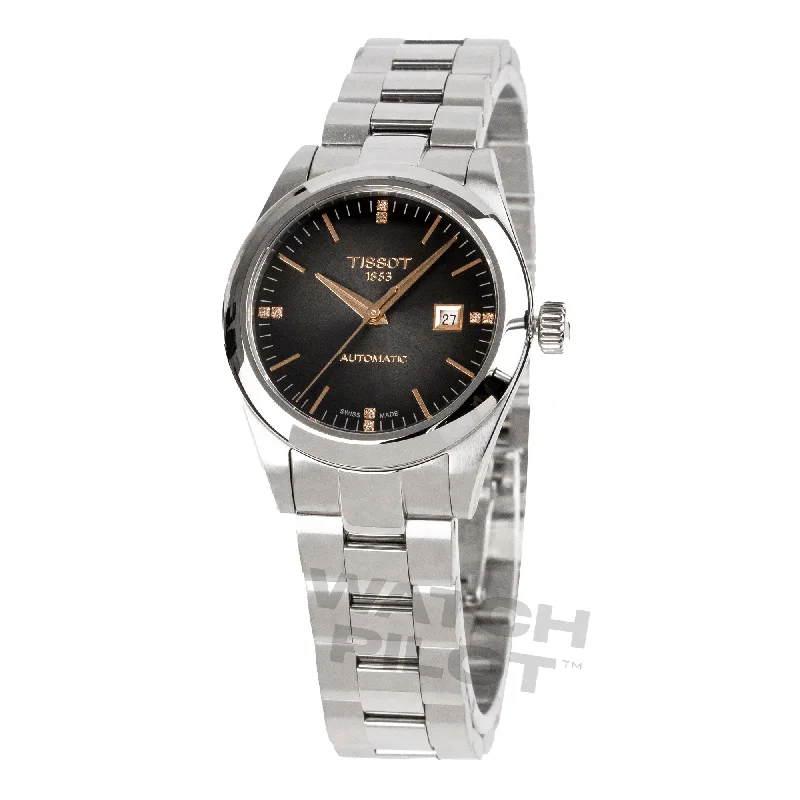Men's Luxury Swiss Watches-Tissot My Lady Automatic 29mm Ladies Anthracite Watch T1320071106601