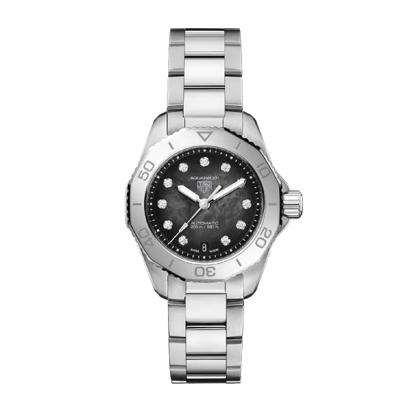 Men's Swiss Monogrammed Edition-Tag Heuer Aquaracer Professional 200 Ladies Black Watch WBP2410.BA0622