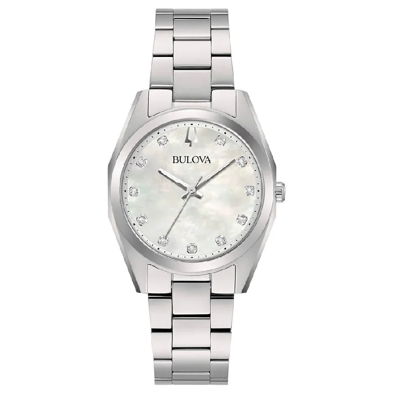 Women's Extra Large Style Mechanical Watches-Orologio Bulova 96P228 Surveyor madreperla e diamanti Women's Extra Large Style Mechanical Watches-Orologio Bulova 96P228 Surveyor madreperla e diamanti