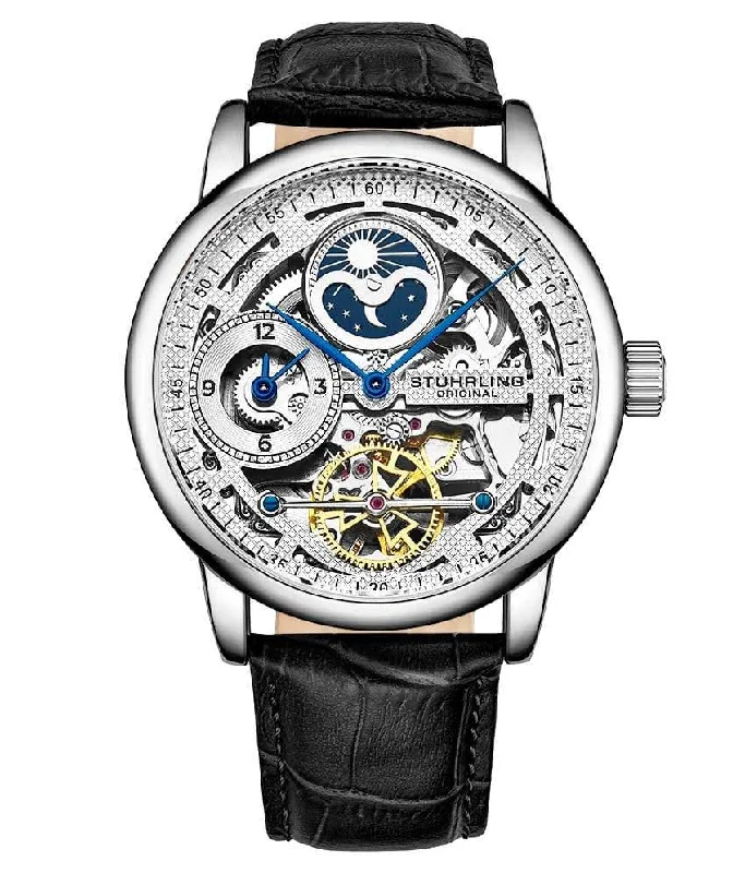 Men's Heritage Watch Maintenance-3917 Automatic 43mm Skeleton Dual time Watch