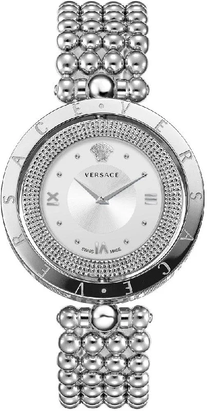Men's Swiss Watch Reviews-Versace Ladies Watch Eon 34mm Silver Bracelet VE7901423