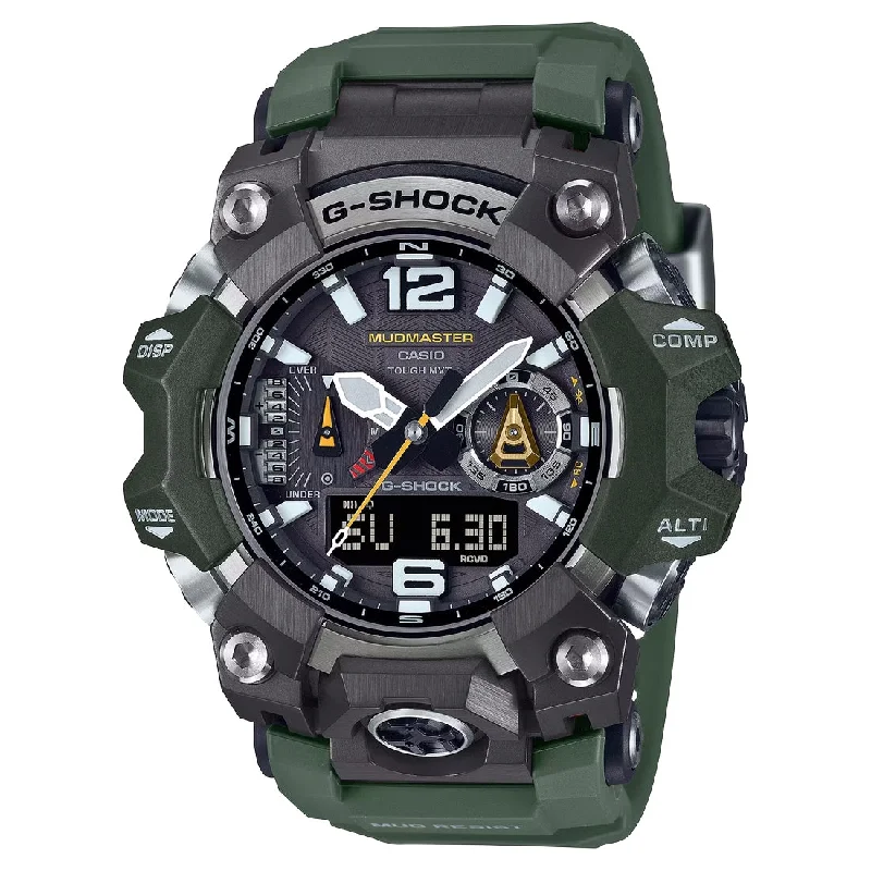 Men's Radio Controlled Watch Comparison-Orologio G-Shock Mudmaster GWG-B1000-3AER verde militare