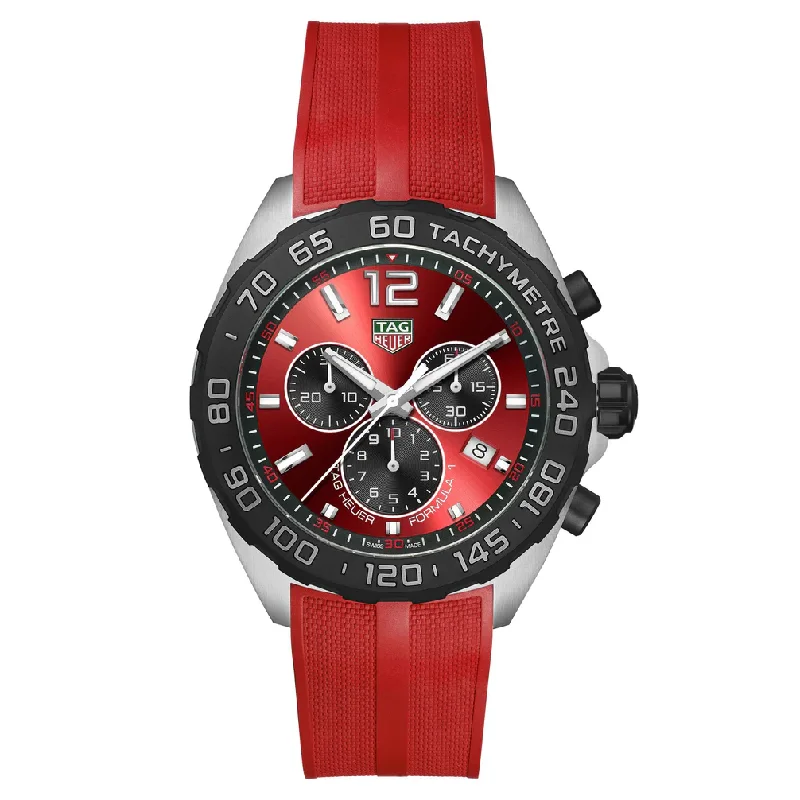 Men's Swiss Everyday Wear Edition-Tag Heuer Formula 1 Men's Red Chronograph Watch CAZ101AN.FT8055