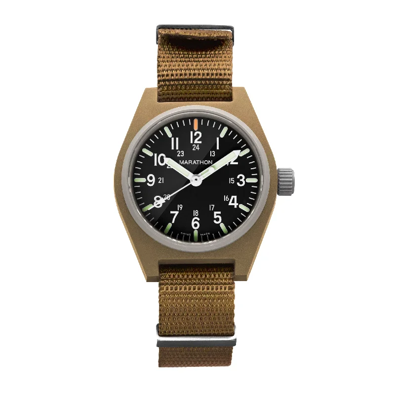 Men's Quartz Watch British Made Edition-34mm Desert Tan General Purpose Quartz with MaraGlo (GPQ)