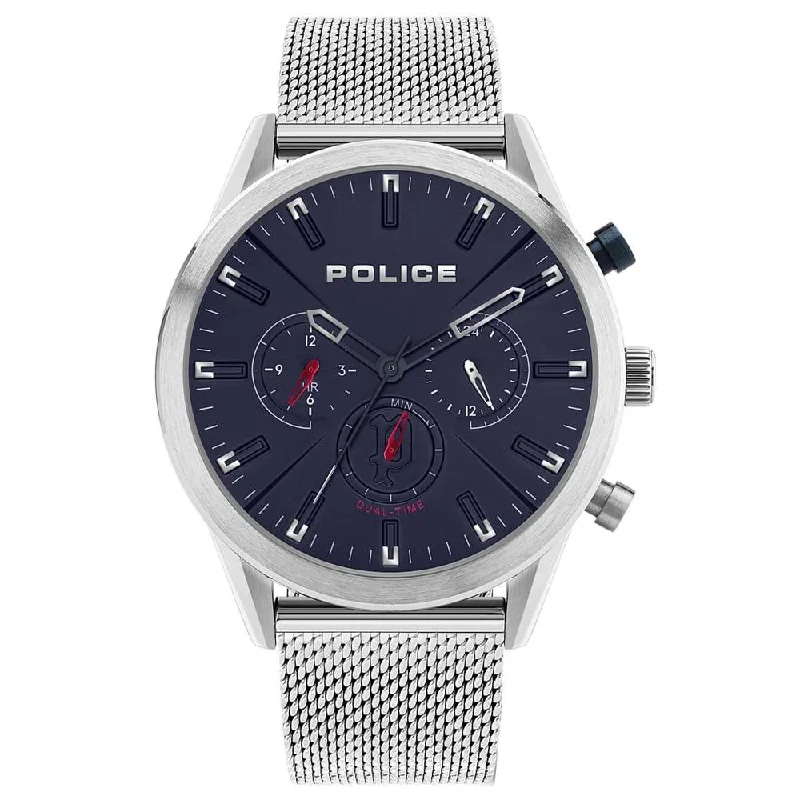 Men's Casual Wear Dress Watches-Police Silver Silfra Watch 16021JS/03MM
