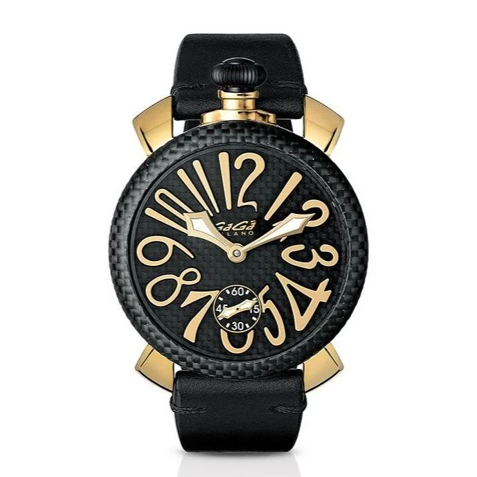 Men's Swiss Autumn Edition-Gagà Milano Watch Manuale 48mm Special Edition Carbon