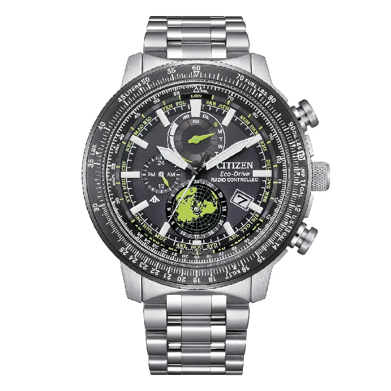 Men's Atomic Timekeeping Watches-Orologio Citizen BY3006-53E Promaster Geo Trekker nero