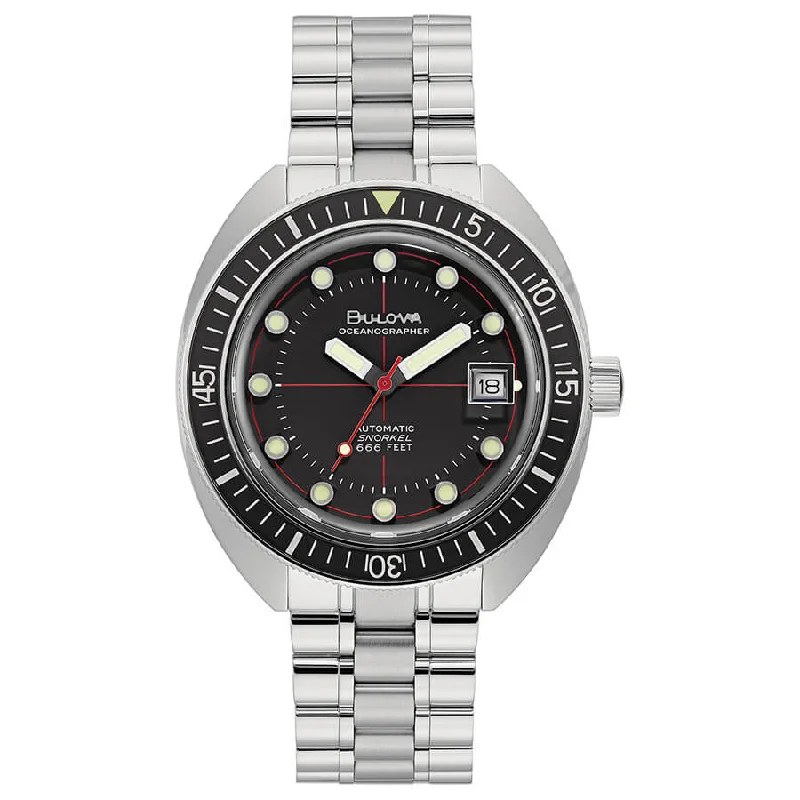 Men's Occasional Style Men's Sports Watches-Orologio Bulova 96B344 Oceanographer nero Men's Occasional Style Men's Sports Watches-Orologio Bulova 96B344 Oceanographer nero