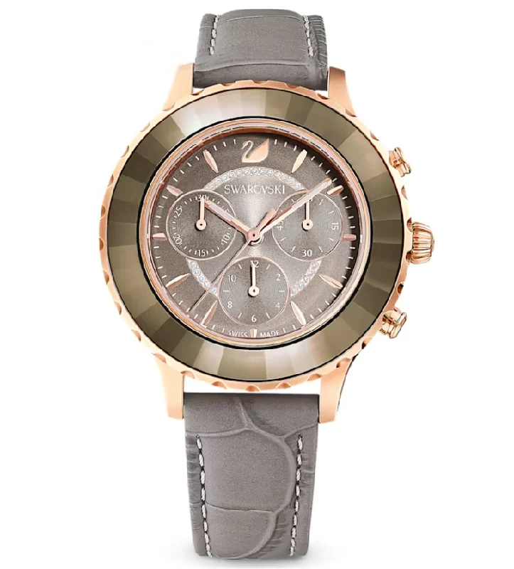 Men's Swiss Watch Limited Edition-Swarovski Watch Octea Lux Chrono Grey 5452495