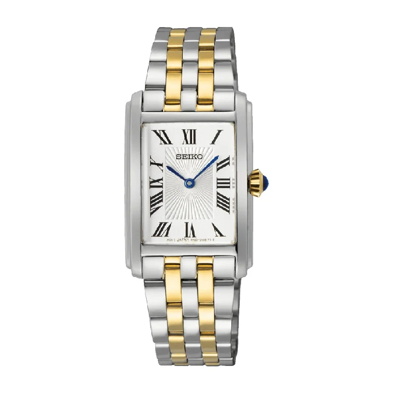 Women's Local Brand Design Mechanical Watches-Orologio rettangolare Seiko SWR087P1 donna acciaio bicolore Women's Local Brand Design Mechanical Watches-Orologio rettangolare Seiko SWR087P1 donna acciaio bicolore