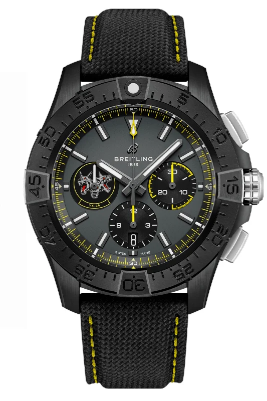 Men's Smart Dress Watches-Breitling Avenger B01 Chronograph 44 Night Mission USN Bloodhouds SB01472A1B1X1
