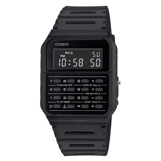 Unisex Smart Watches Online-Casio Watch Data Bank Calculator Black CA-53WF-1BDF