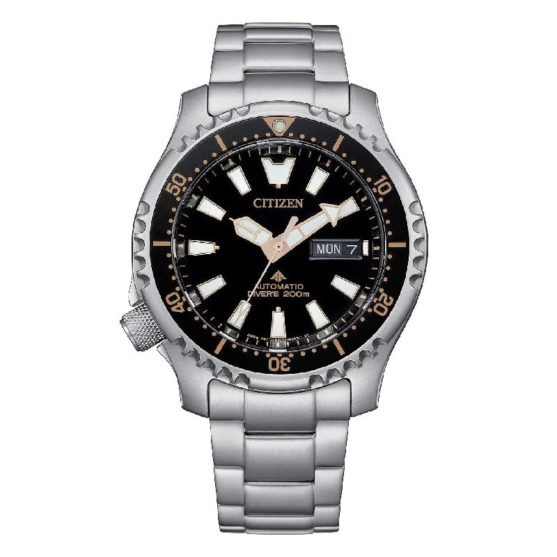 Men's Small Size Sports Watches-Orologio Citizen Promaster Fugu NY0160-66E nero limited