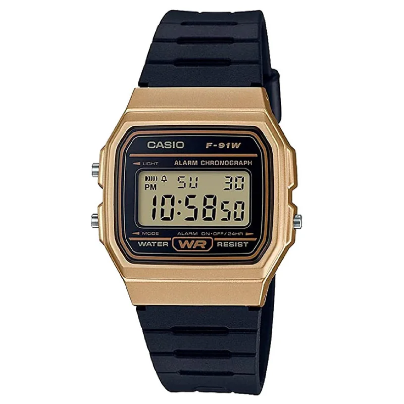 Men's Classic Watch Party Wear Edition-Casio Watch Classic Sports Digital Black/Gold F-91WM-9ADF Men's Classic Watch Party Wear Edition-Casio Watch Classic Sports Digital Black/Gold F-91WM-9ADF