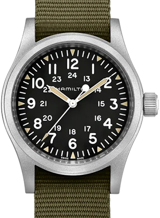 Men's Field Watches Solar Powered Edition-Khaki Field Mechanical Handwinding Black 38 Ref. H69439931 Men's Field Watches Solar Powered Edition-Khaki Field Mechanical Handwinding Black 38 Ref. H69439931