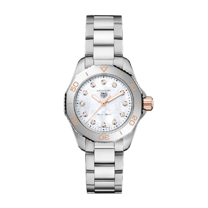Men's Swiss Formal Event Edition-Tag Heuer Aquaracer Ladies Diamond White Watch WBP1450.BA0622