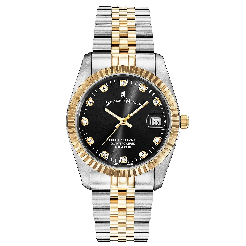 Men's Square Case Dress Watches-Jacques Du Manoir NRO.19 Ladies Inspiration Two-Tone Watch