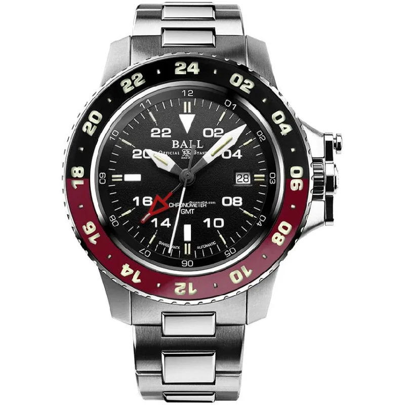 Men's Swiss Designer Edition-Ball Engineer Hydrocarbon AeroGMT II Men's Black Watch DG2018C-S3C-BK Men's Swiss Designer Edition-Ball Engineer Hydrocarbon AeroGMT II Men's Black Watch DG2018C-S3C-BK