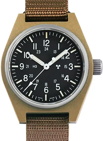 Men's Thick Case Sports Watches-GPQ NGM Desert Tan Quartz Ref. WW194004DT-0803
