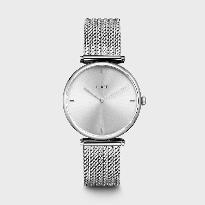 Women's Mechanical Watch Limited Edition-Triomphe Watch Mesh, Full Silver Colour