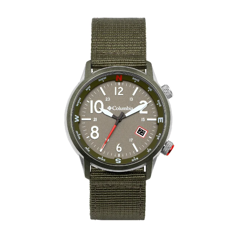 Unisex Cushion Case Watches-Columbia Green Outbacker Watch CSC01-008