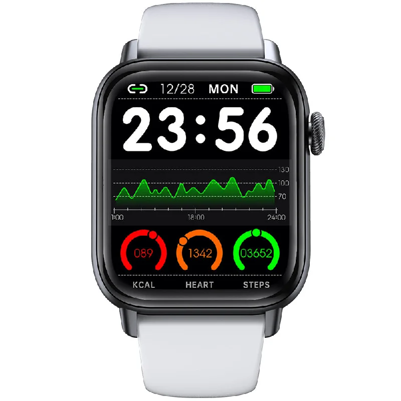 Men's Unique Shape Style Sports Watches-Active Pro Call+III Smart Watch White