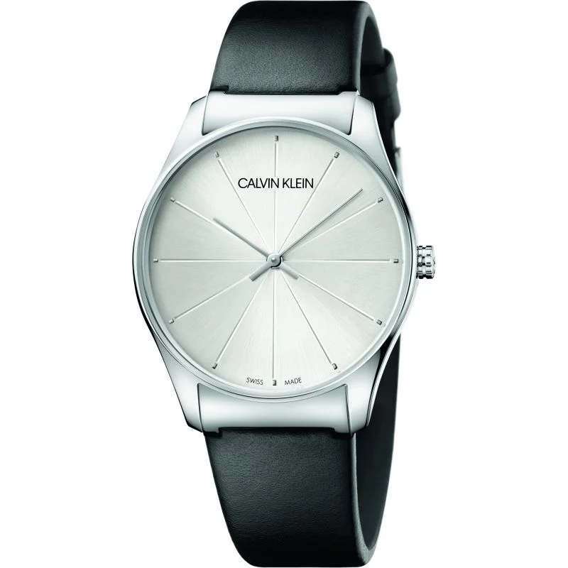 Men's Wedding Design Men's Watches-Calvin Klein Watch Classic 38MM Silver Black Leather K4D211C6 Men's Wedding Design Men's Watches-Calvin Klein Watch Classic 38MM Silver Black Leather K4D211C6