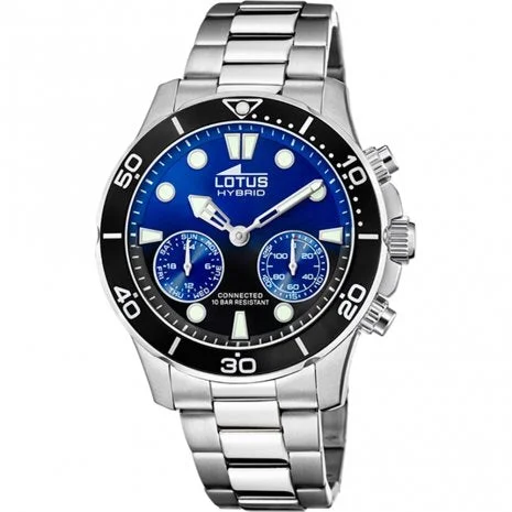 Men's Handmade Dress Watches-Lotus 18800/3 Men's Blue Connected Watch