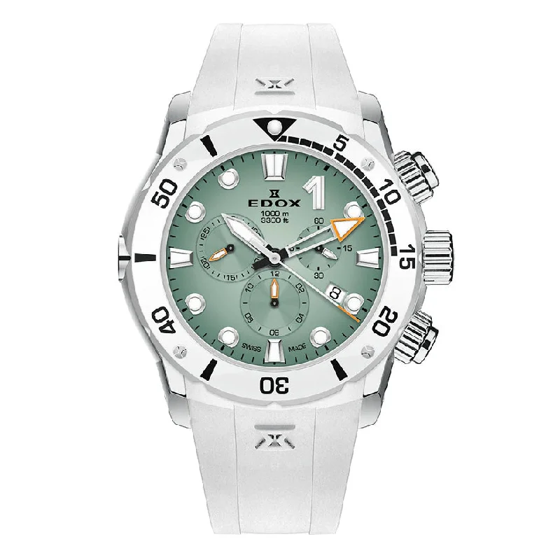 Men's Swiss Formal Event Edition-Edox Men's Watch CO-1 Chronograph Green 10242-TINBN-VIDNO