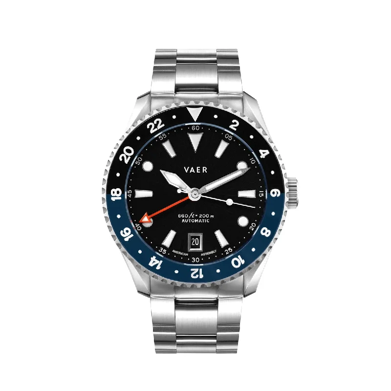 Men's GMT Watches with Modern Aesthetics -​G5 Meridian Navy/Black - 39mm USA GMT