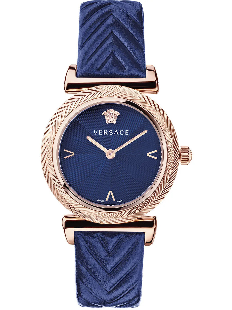 Men's Swiss Watch Date Night Edition-Versace Ladies Watch V-Motif 35mm Blue VERE01720