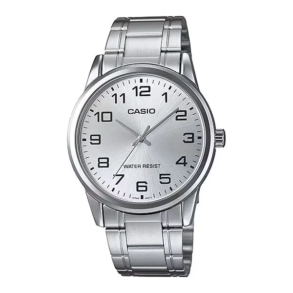 Unisex Modern Design Watches-Casio Unisex Silver Watch MTP-V001D-7BUDF