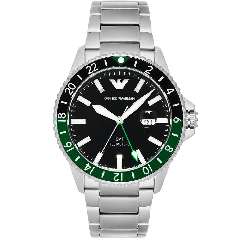 Men's Elegant Style Digital Watches-Emporio Armani World Explorer AR11589 Diver