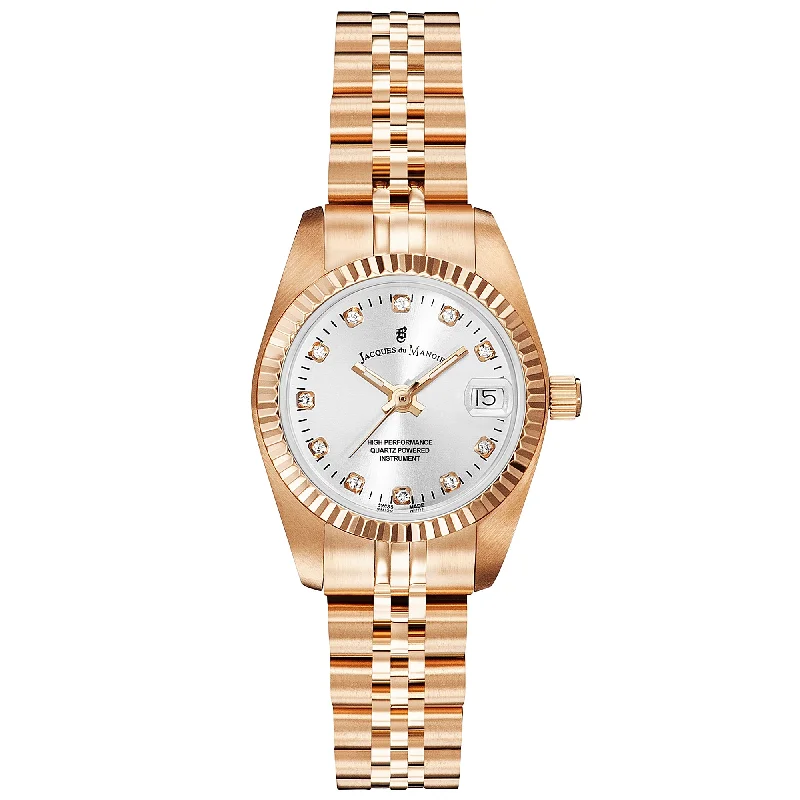 Men's British Made Style Dress Watches-Jacques Du Manoir NRO.16 Ladies Inspiration Rose Gold Watch Men's British Made Style Dress Watches-Jacques Du Manoir NRO.16 Ladies Inspiration Rose Gold Watch