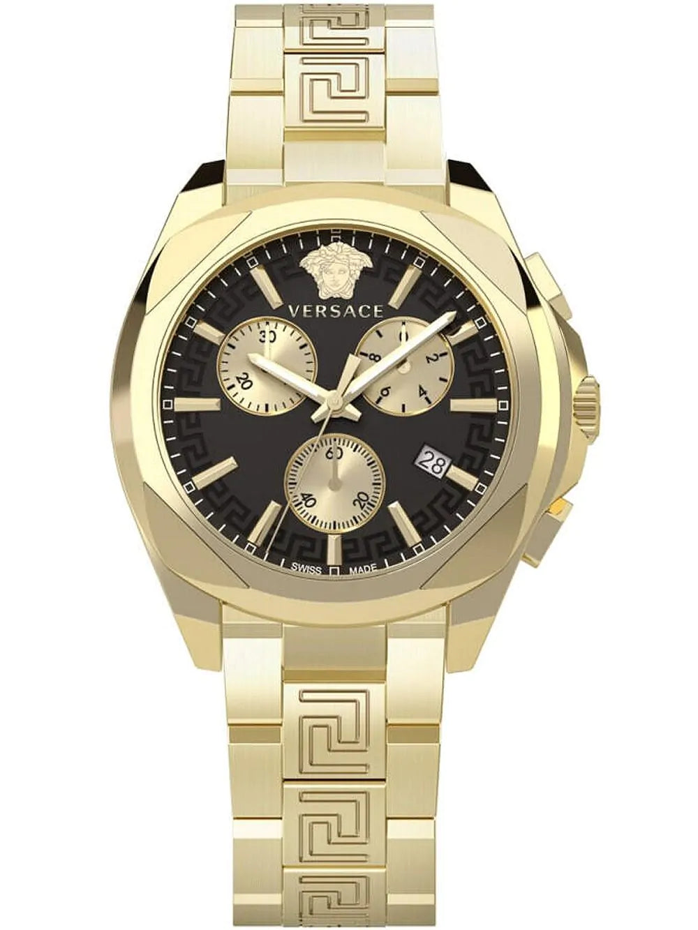 Men's Swiss Formal Event Edition-Versace Ladies Watch Chrono 40mm Gold Bracelet VE3CA0723