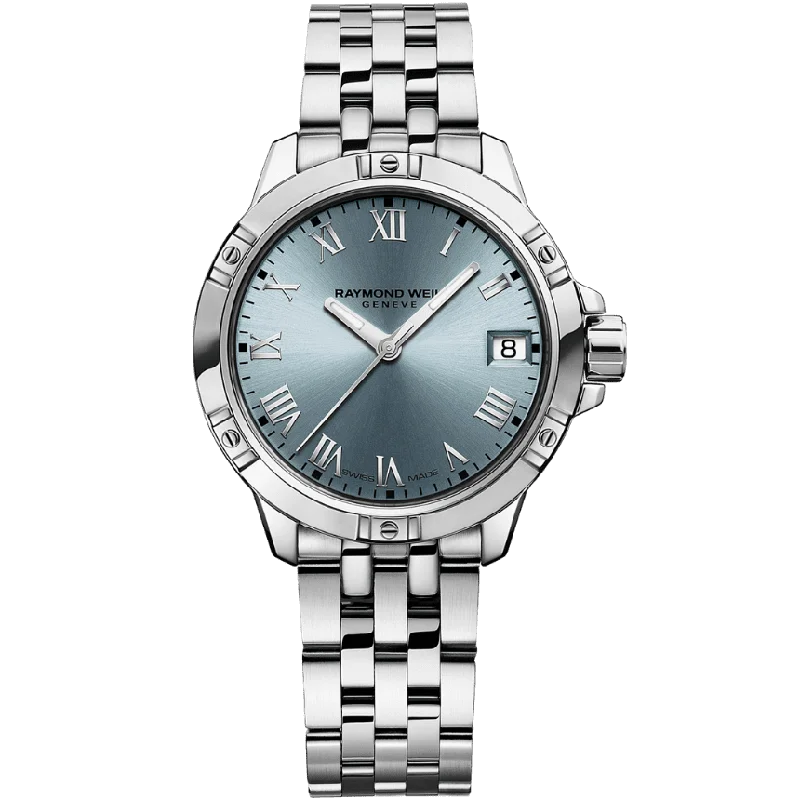 Men's Casual Wear Style Men's Watches-Raymond Weil Tango Classic Ladies Blue Watch 5960-ST-00500