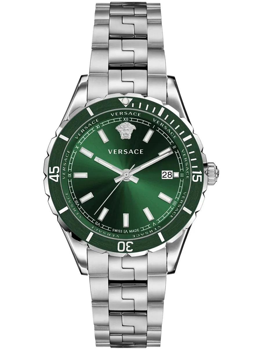 Men's Swiss Engagement Edition-Versace Men's Watch Hellenyium 42mm Green Bracelet VE3A01022