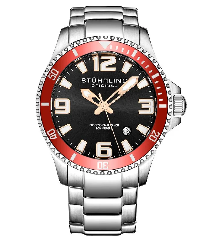 Black Dial / Silver Case / Silver Stainless Steel Bracelet Silver Deployant Buckle 4