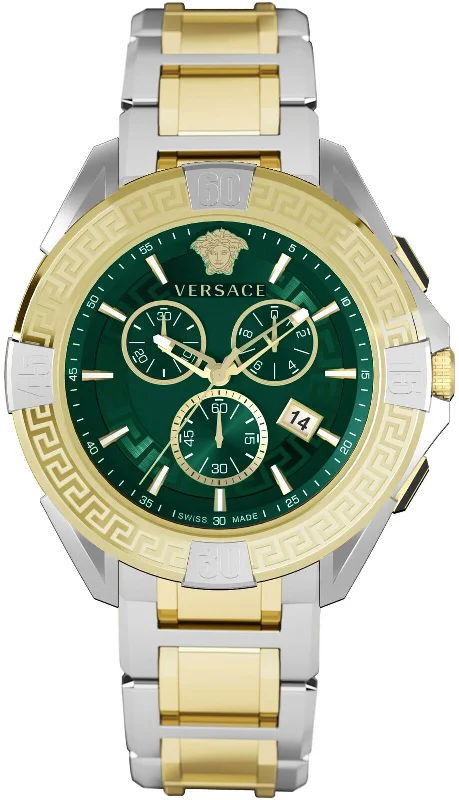 Men's Swiss Personalized Edition-Versace Men's Watch Chrono Sporty 46mm Green Bracelet VE5CA0423