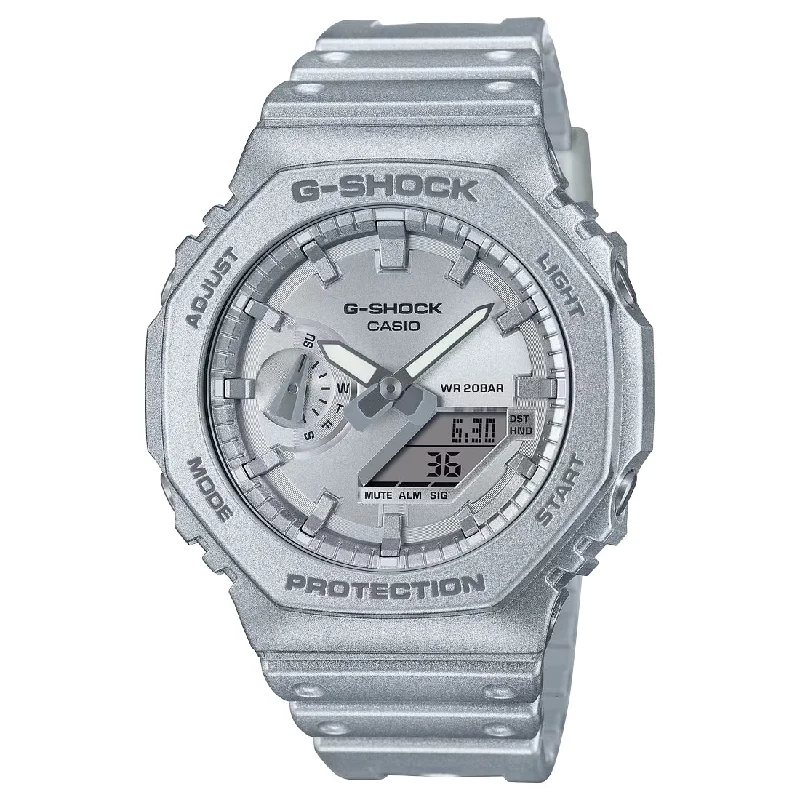 Men's Spring Design Sports Watches-Orologio G-Shock GA-2100FF-8AER Forgotten Future argento